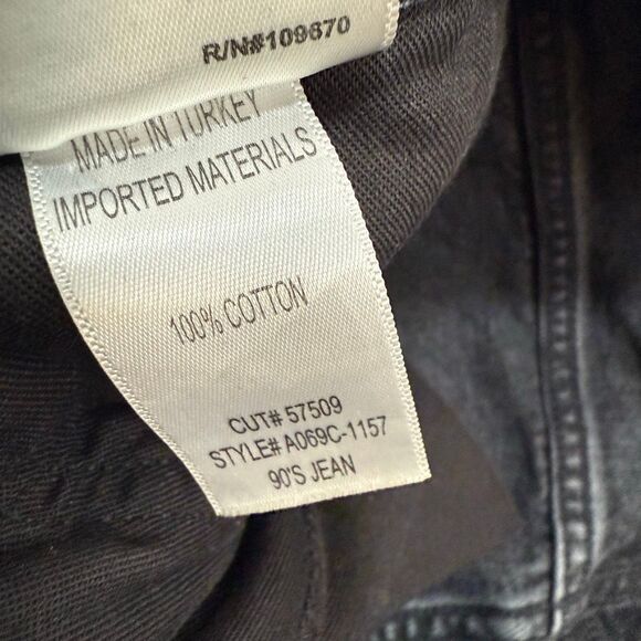 Agolde 90s Jeans Black Distressed High Waisted Straight 26” - Picture 4 of 8